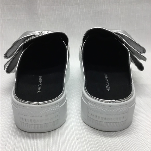 REBECCA MINKOFF New Silver Slide On Shoes - Picture 6 of 7